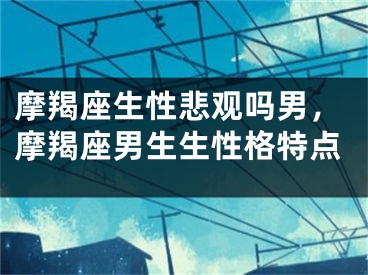 摩羯座生性悲观吗男，摩羯座男生生性格特点