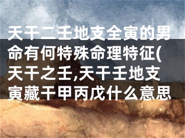 天干二壬地支全寅的男命有何特殊命理特征(天干之壬,天干壬地支寅藏干甲丙戊什么意思