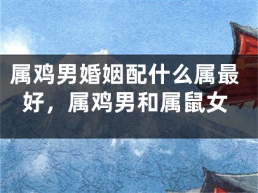 属鸡男婚姻配什么属最好，属鸡男和属鼠女