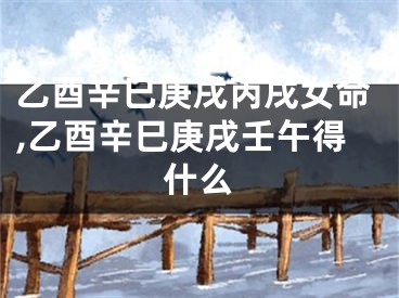 乙酉辛巳庚戌丙戌女命,乙酉辛巳庚戌壬午得什么