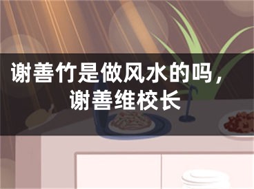 谢善竹是做风水的吗，谢善维校长