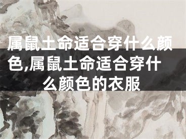 属鼠土命适合穿什么颜色,属鼠土命适合穿什么颜色的衣服