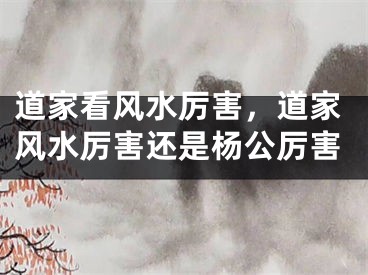 道家看风水厉害，道家风水厉害还是杨公厉害