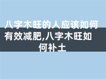八字木旺的人应该如何有效减肥,八字木旺如何补土