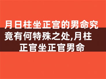 月日柱坐正宫的男命究竟有何特殊之处,月柱正官坐正官男命
