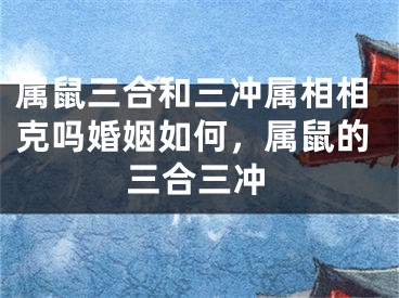 属鼠三合和三冲属相相克吗婚姻如何，属鼠的三合三冲