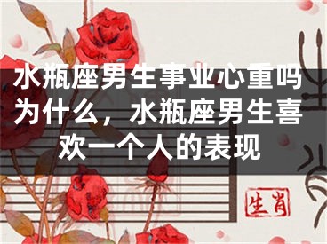 水瓶座男生事业心重吗为什么,水瓶座男生喜欢一个人的表现