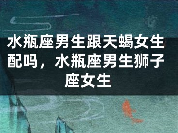 水瓶座男生跟天蝎女生配吗,水瓶座男生狮子座女生