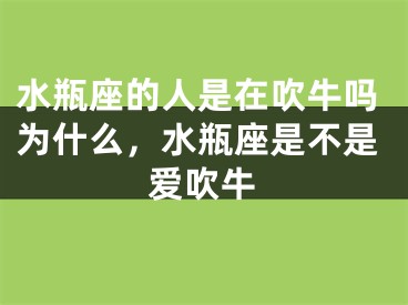 水瓶座的人是在吹牛吗为什么,水瓶座是不是爱吹牛