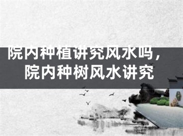 院内种植讲究风水吗,院内种树风水讲究
