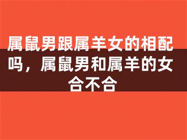 属鼠男跟属羊女的相配吗,属鼠男和属羊的女合不合