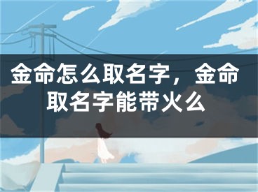 金命怎么取名字，金命取名字能带火么