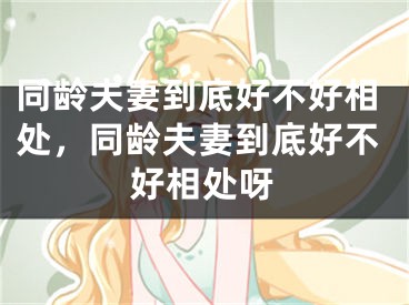 同龄夫妻到底好不好相处，同龄夫妻到底好不好相处呀