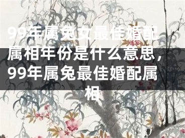 99年属兔女最佳婚配属相年份是什么意思,99年属兔最佳婚配属相