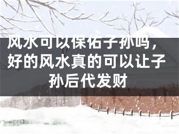 风水可以保佑子孙吗,好的风水真的可以让子孙后代发财
