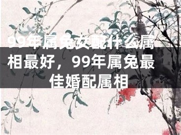 99年属兔女配什么属相最好,99年属兔最佳婚配属相