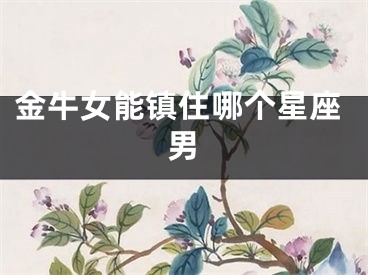 金牛女能镇住哪个星座男