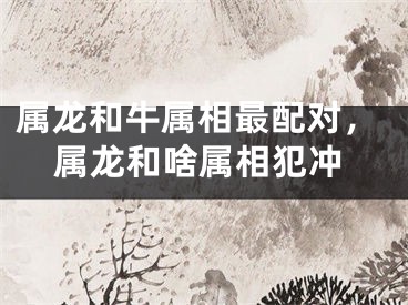 属龙和牛属相最配对，属龙和啥属相犯冲
