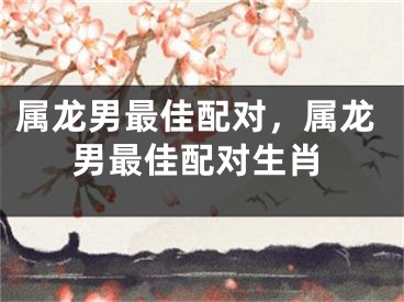 属龙男最佳配对,属龙男最佳配对生肖