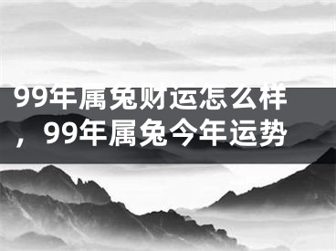 99年属兔财运怎么样,99年属兔今年运势