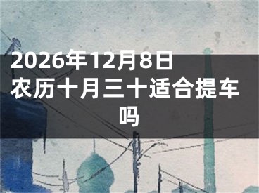 2026年12月8日农历十月三十适合提车吗