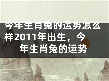 今年生肖兔的运势怎么样2011年出生，今年生肖兔的运势