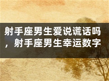 射手座男生爱说谎话吗，射手座男生幸运数字