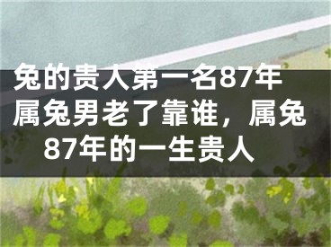 兔的贵人第一名87年属兔男老了靠谁，属兔87年的一生贵人