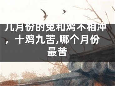 几月份的兔和鸡不相冲，十鸡九苦,哪个月份最苦