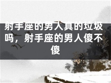 射手座的男人真的垃圾吗，射手座的男人傻不傻