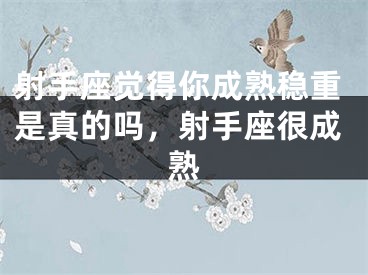 射手座觉得你成熟稳重是真的吗，射手座很成熟